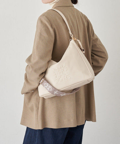 壓紋字母2WAY單肩斜挎包