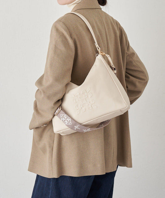 壓紋字母2WAY單肩斜挎包