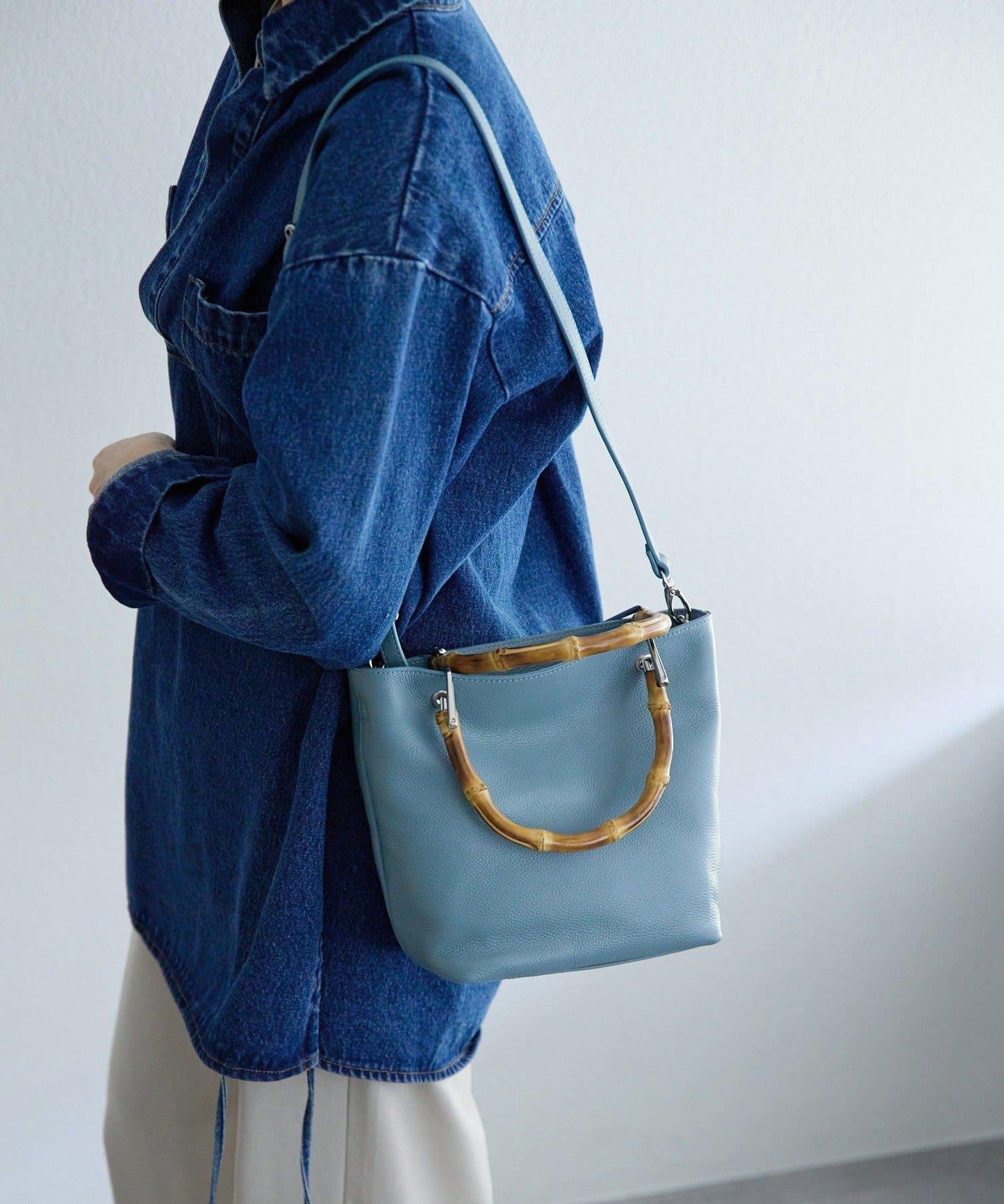 《本革》竹編托特包S