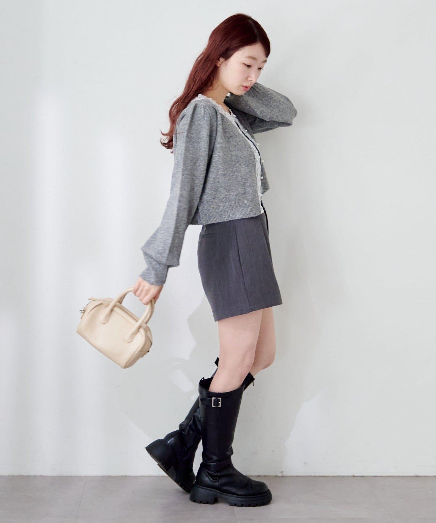 蕾絲針織吊帶衫&開衫套裝