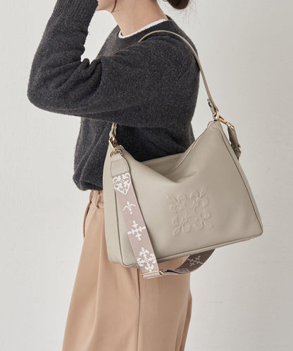 壓紋字母2WAY單肩斜挎包