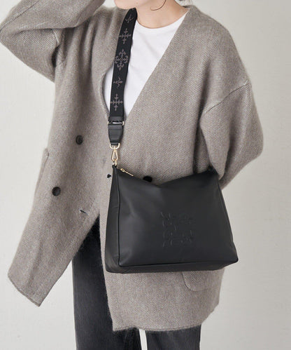 壓紋字母2WAY單肩斜挎包