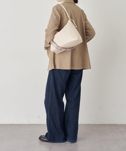 壓紋字母2WAY單肩斜挎包