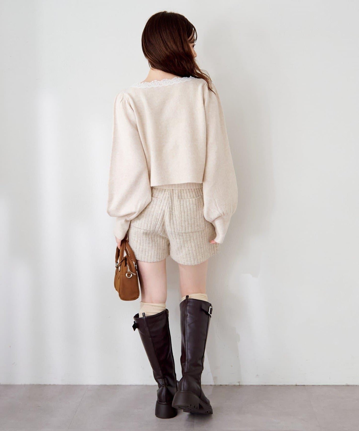 蕾絲針織吊帶衫&開衫套裝