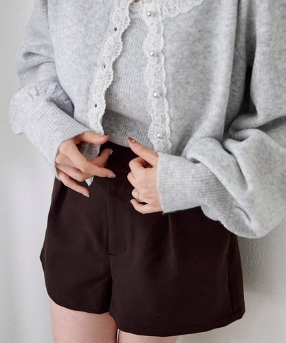 蕾絲針織吊帶衫&開衫套裝