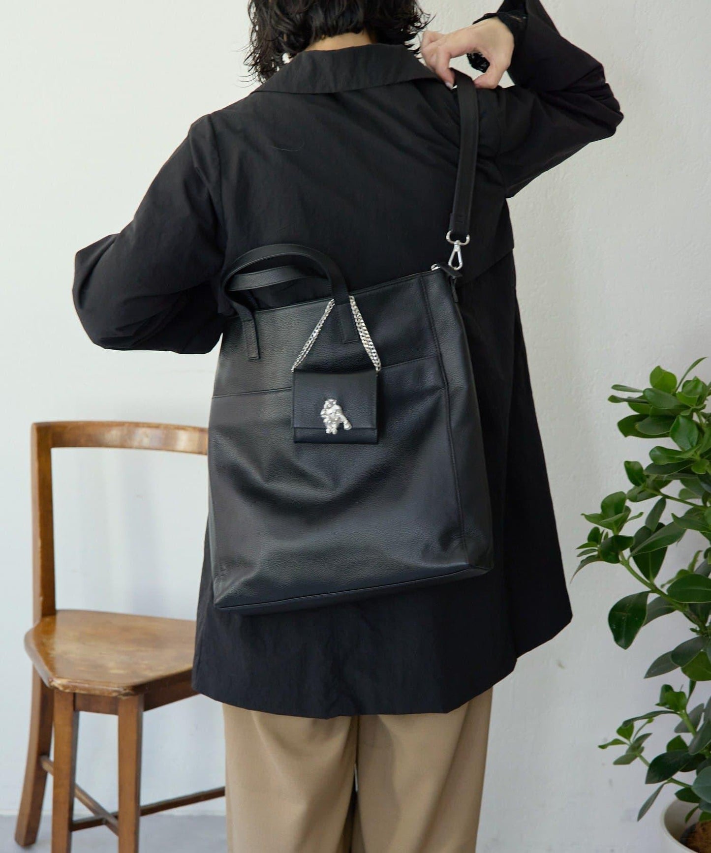 《本革/A4サイズ対応》豎款托特包L