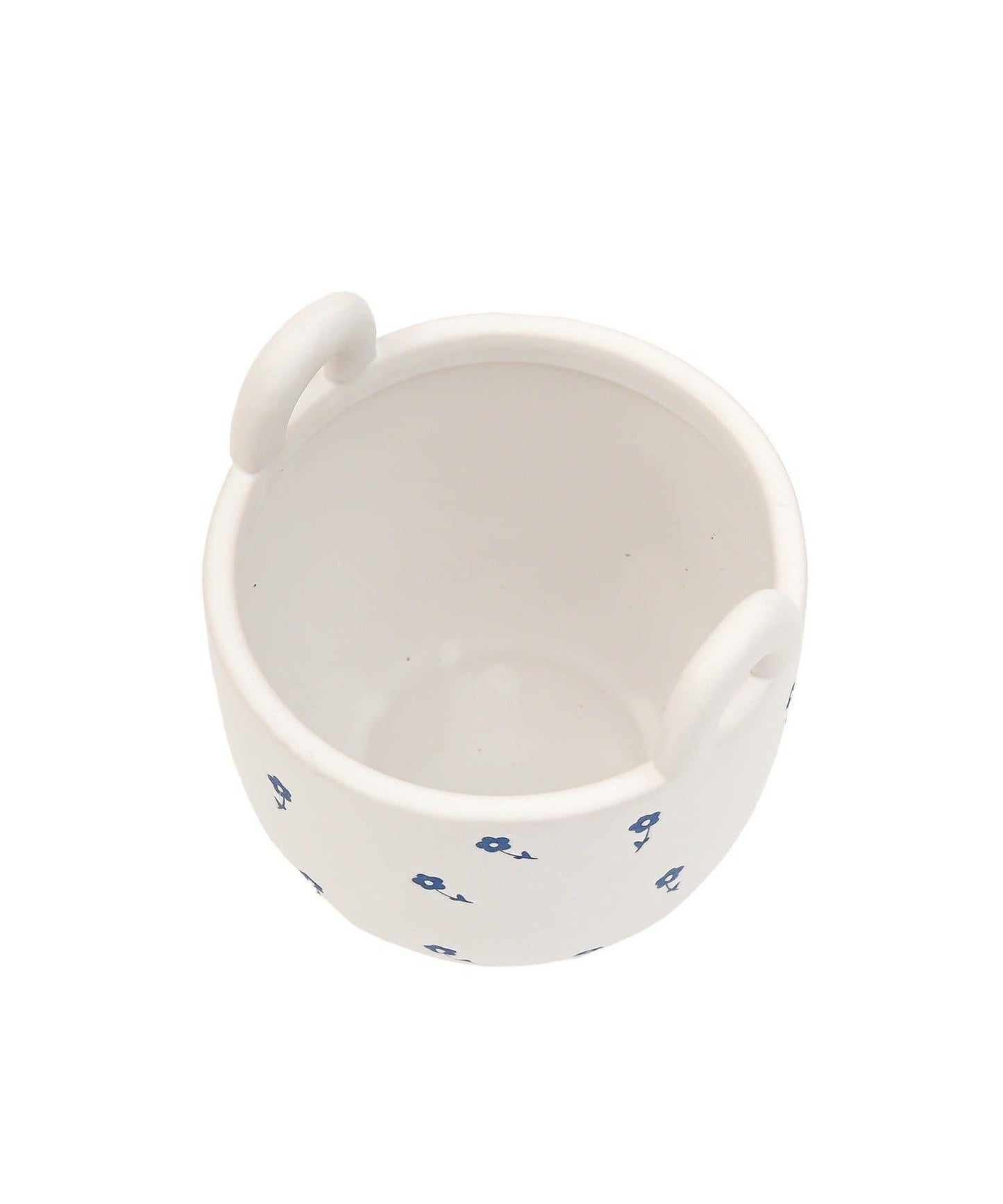 小花圖案藤編花盆套3號