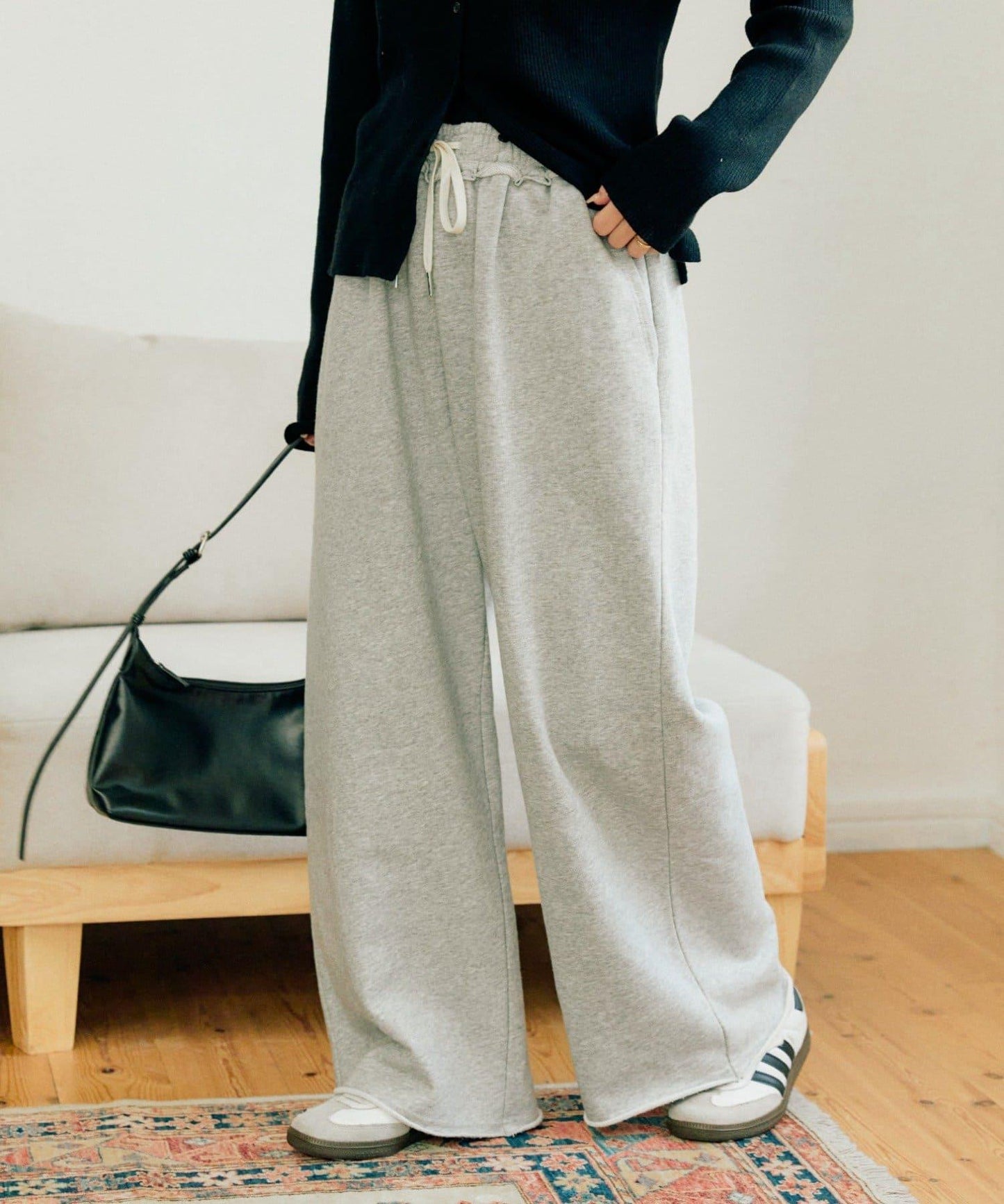 【新色上市】加絨寬鬆休閒褲/衛褲