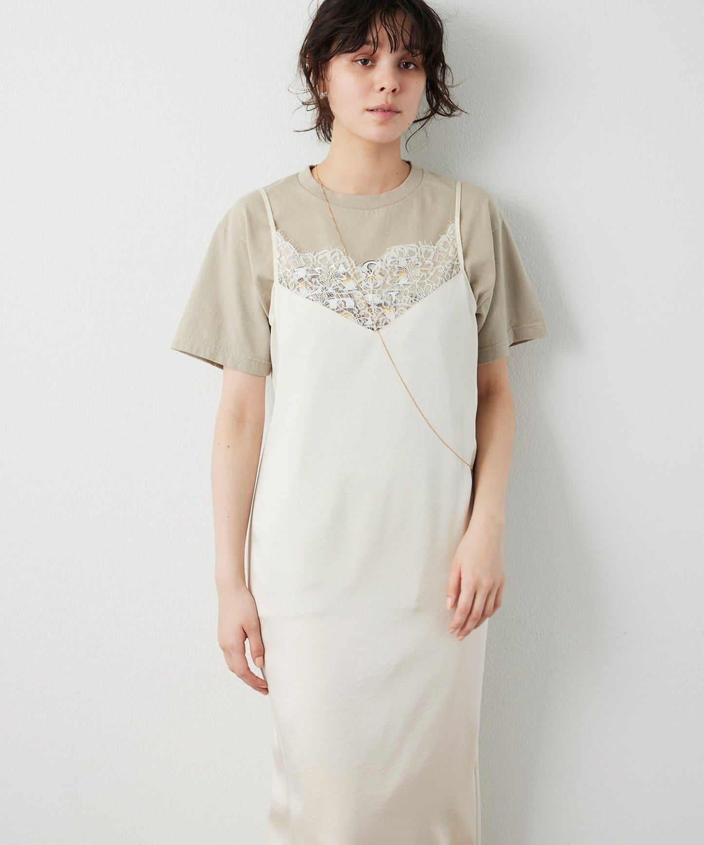 蕾絲長款吊帶裙