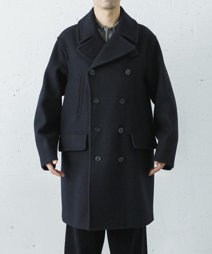 blurhmsROOTSTOCK 羊毛呢料10粒扣海軍大衣