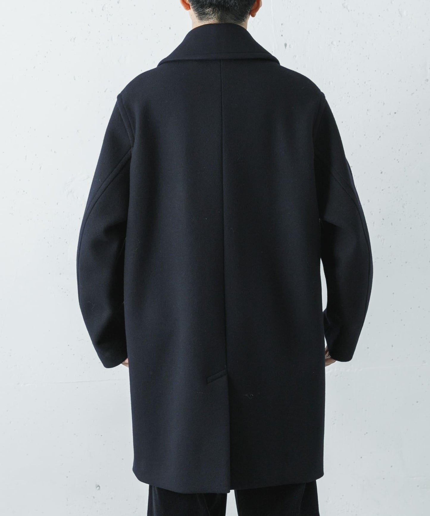 blurhmsROOTSTOCK 羊毛呢料10粒扣海軍大衣