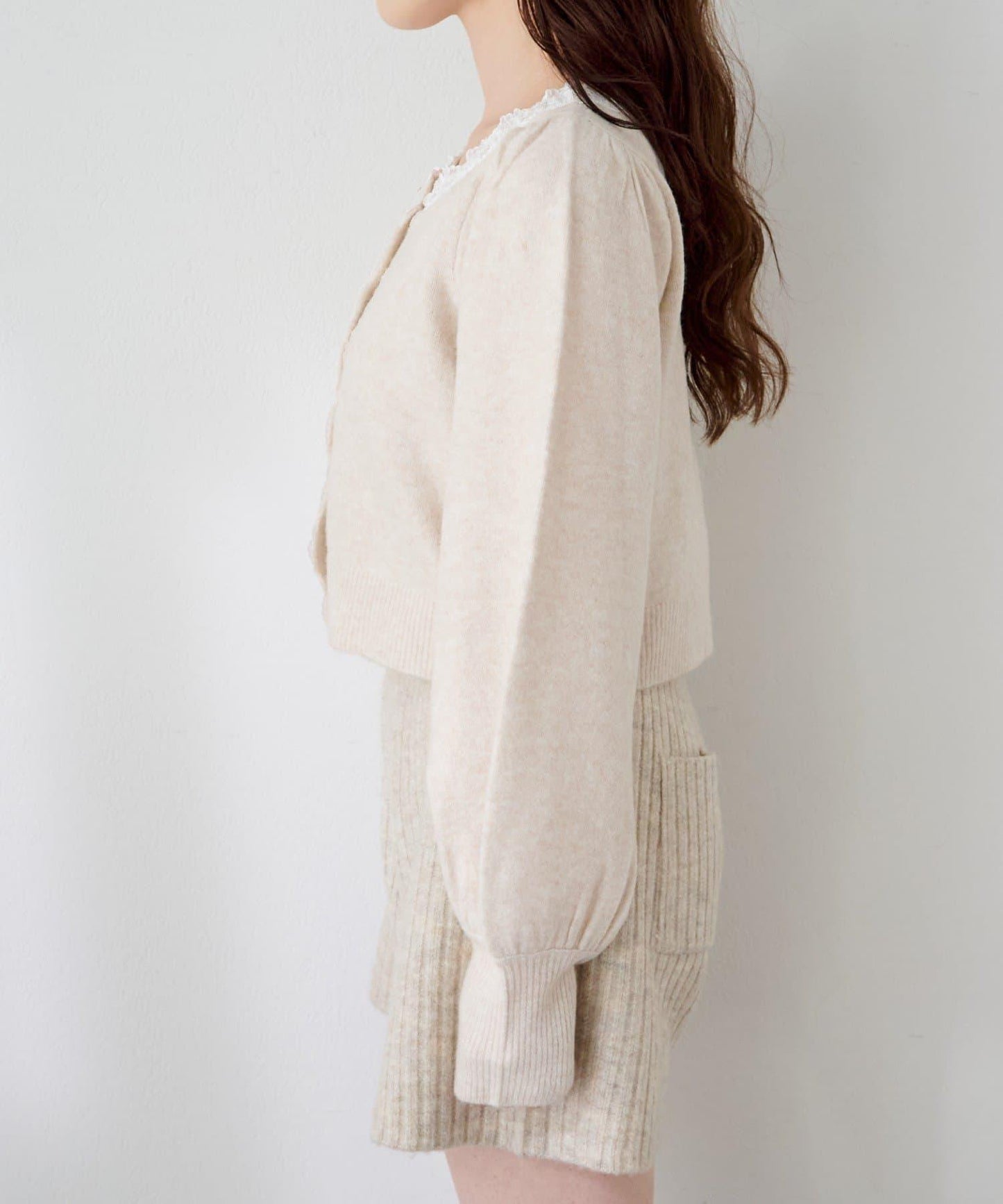 蕾絲針織吊帶衫&開衫套裝