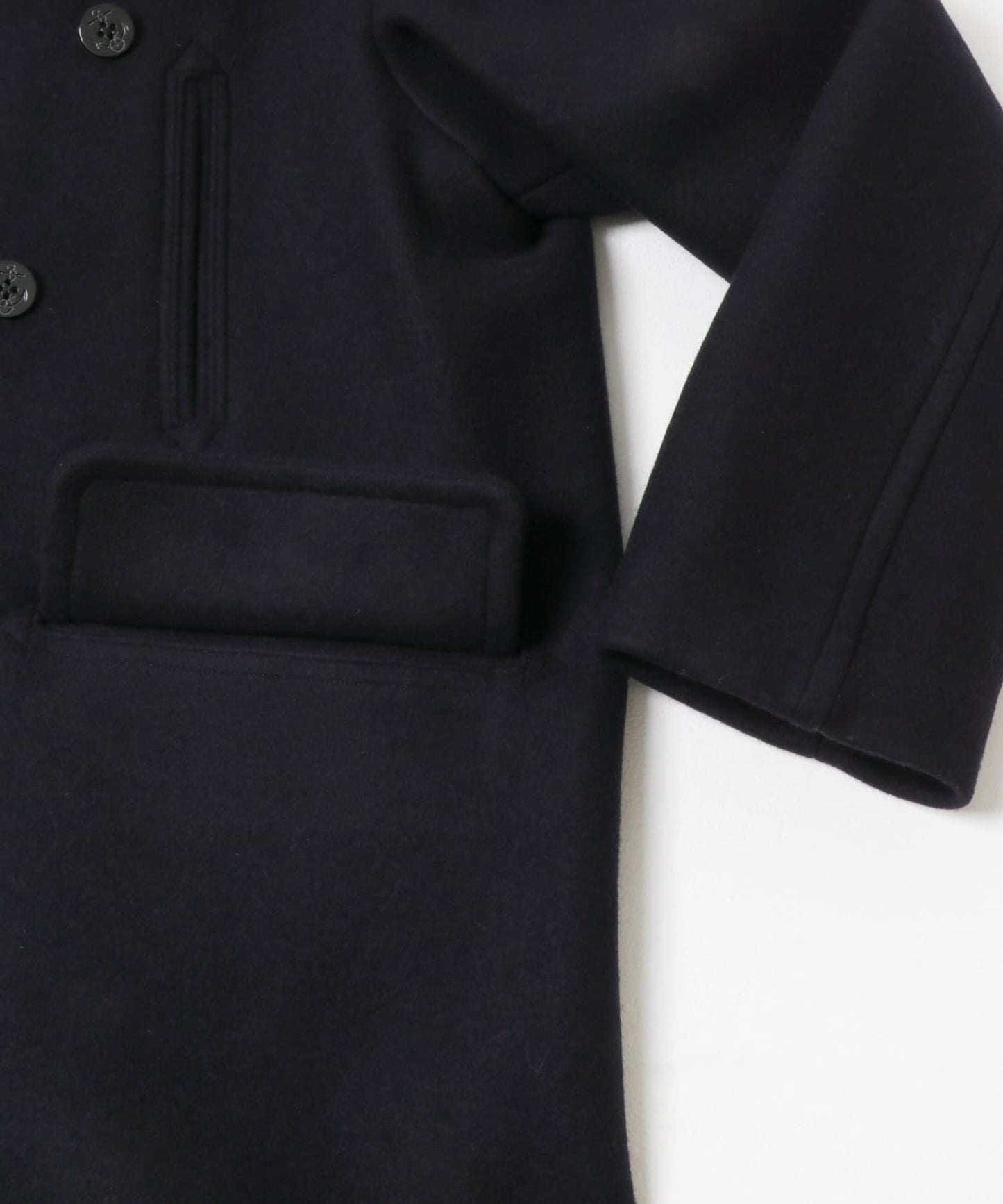 blurhmsROOTSTOCK 羊毛呢料10粒扣海軍大衣