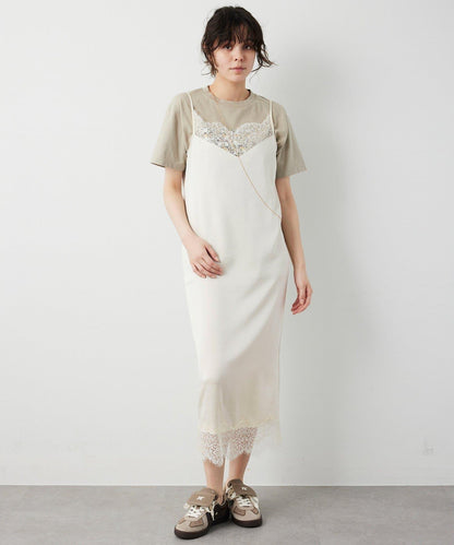 蕾絲長款吊帶裙