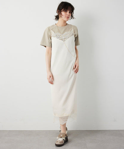 蕾絲長款吊帶裙