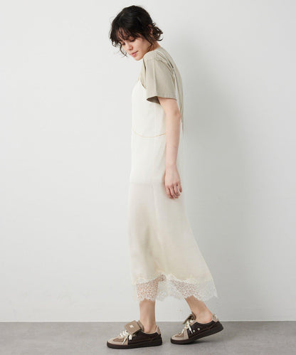 蕾絲長款吊帶裙