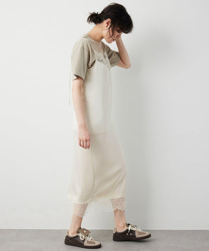 蕾絲長款吊帶裙