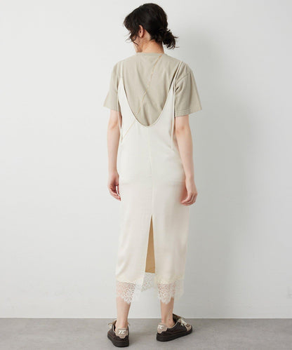 蕾絲長款吊帶裙