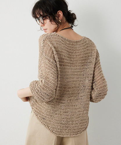 仿麂皮低針距針織衫