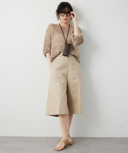 仿麂皮低針距針織衫