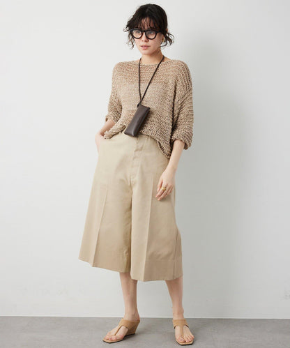 仿麂皮低針距針織衫