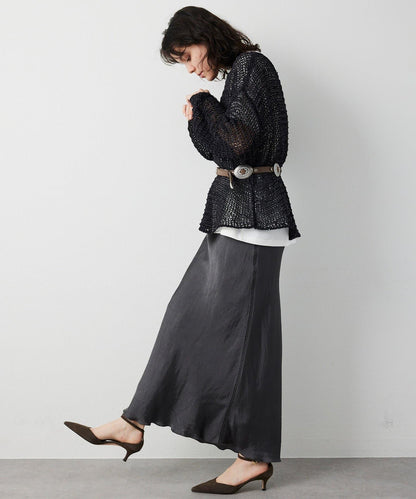 仿麂皮低針距針織衫