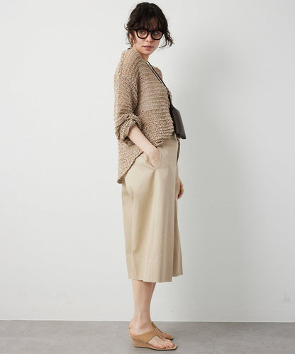 仿麂皮低針距針織衫