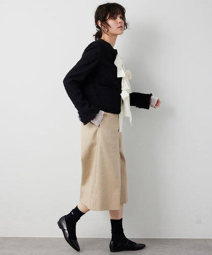 花呢蝴蝶結西裝外套