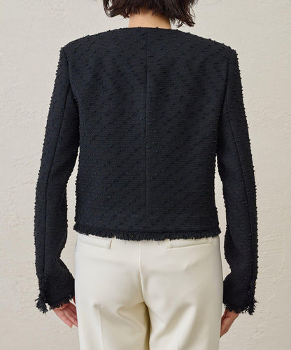 花呢蝴蝶結西裝外套