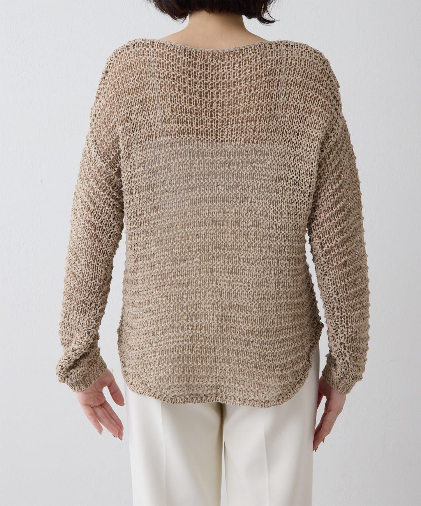 仿麂皮低針距針織衫