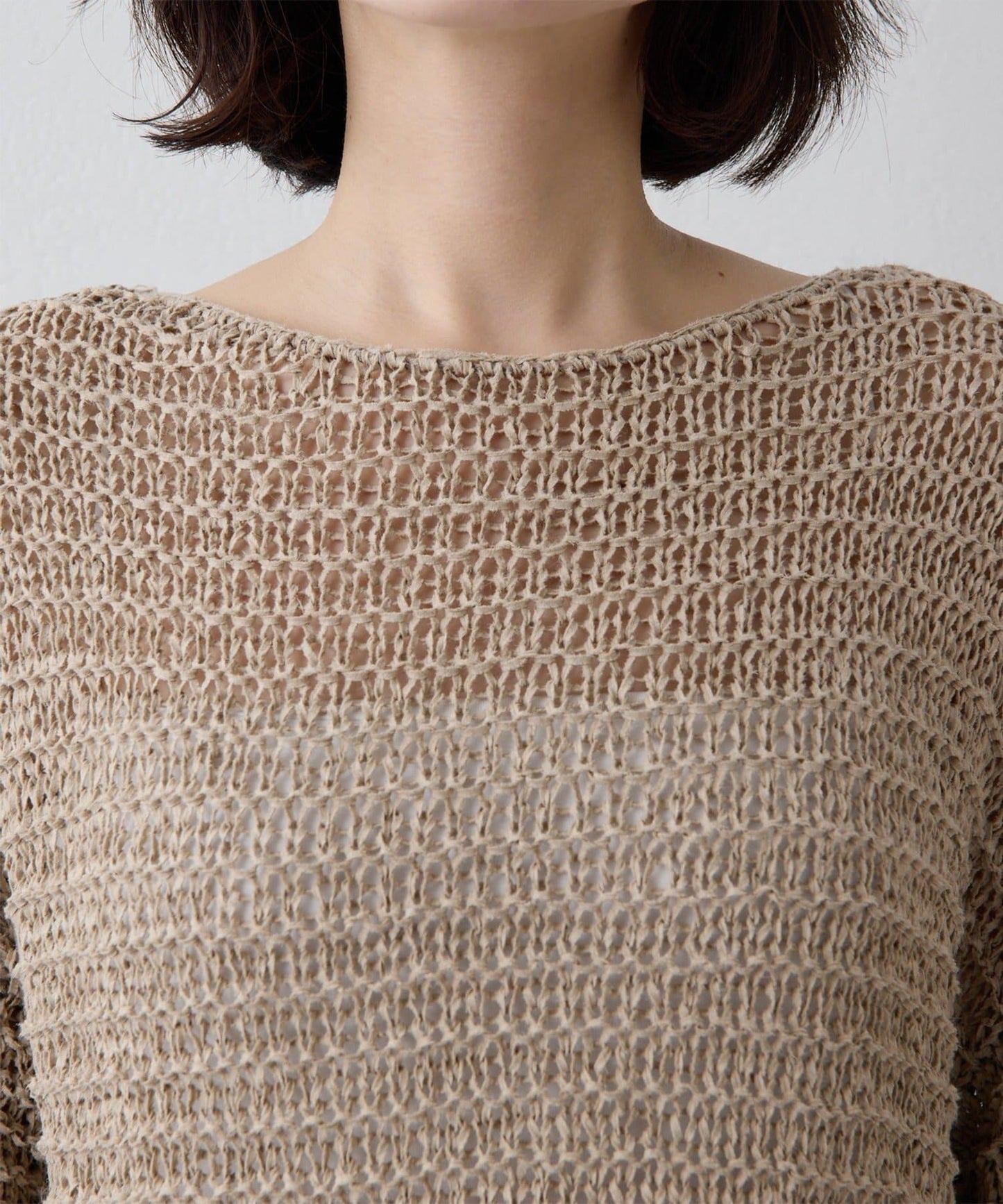 仿麂皮低針距針織衫