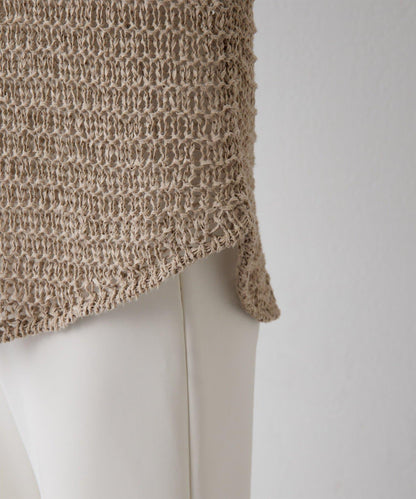 仿麂皮低針距針織衫