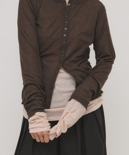 拼色疊穿設計長袖T恤