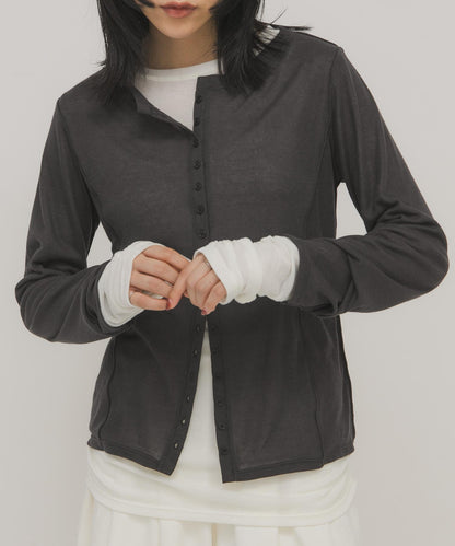 拼色疊穿設計長袖T恤