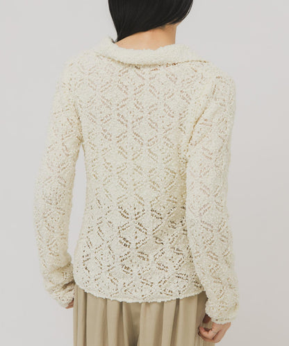 鉤針蕾絲針織襯衫
