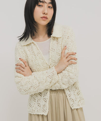 鉤針蕾絲針織襯衫