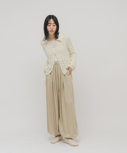 緞面 氣球廓形 褲子