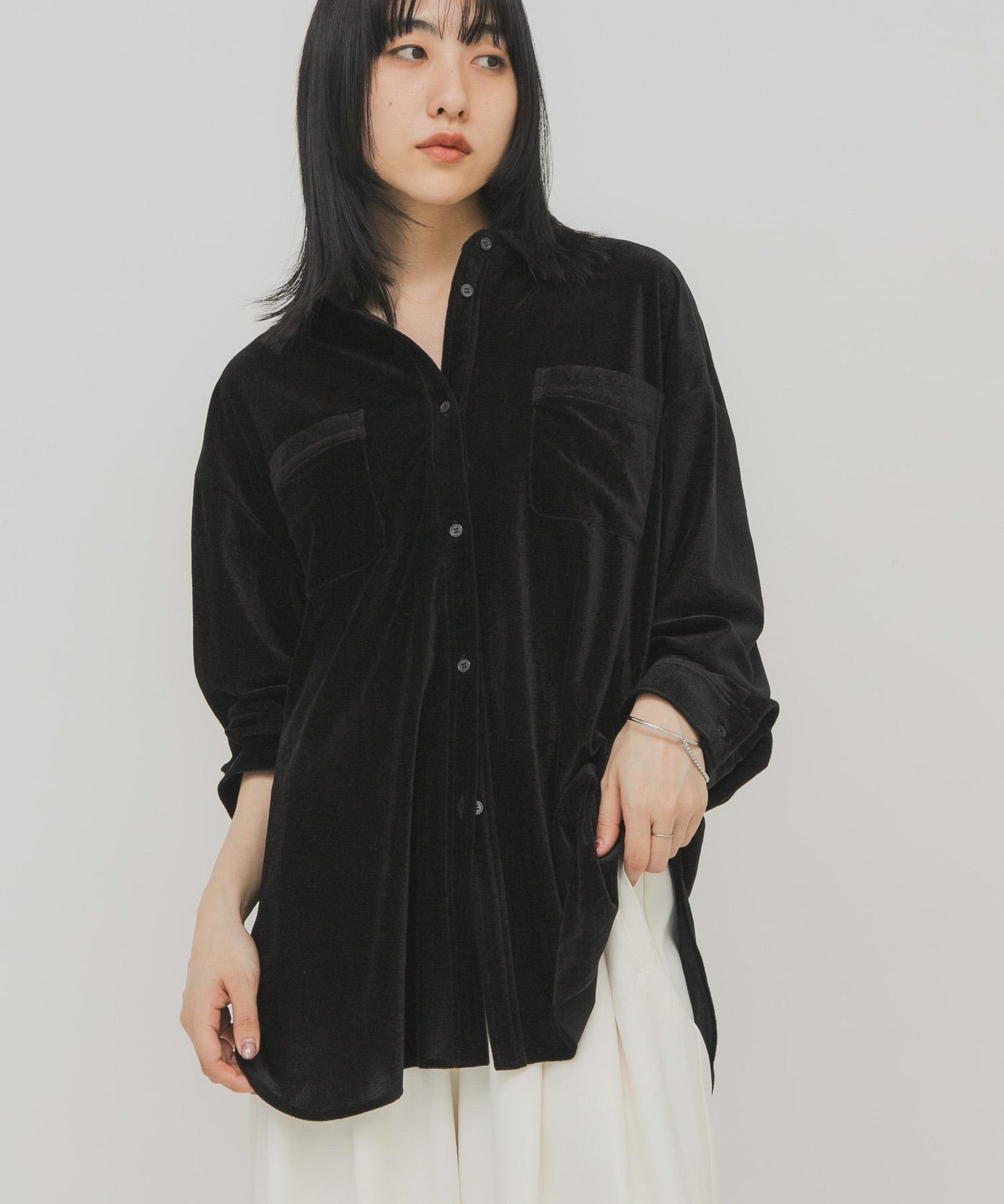 透視貝羅寬鬆襯衫