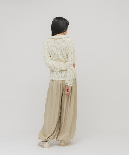 鉤針蕾絲針織襯衫