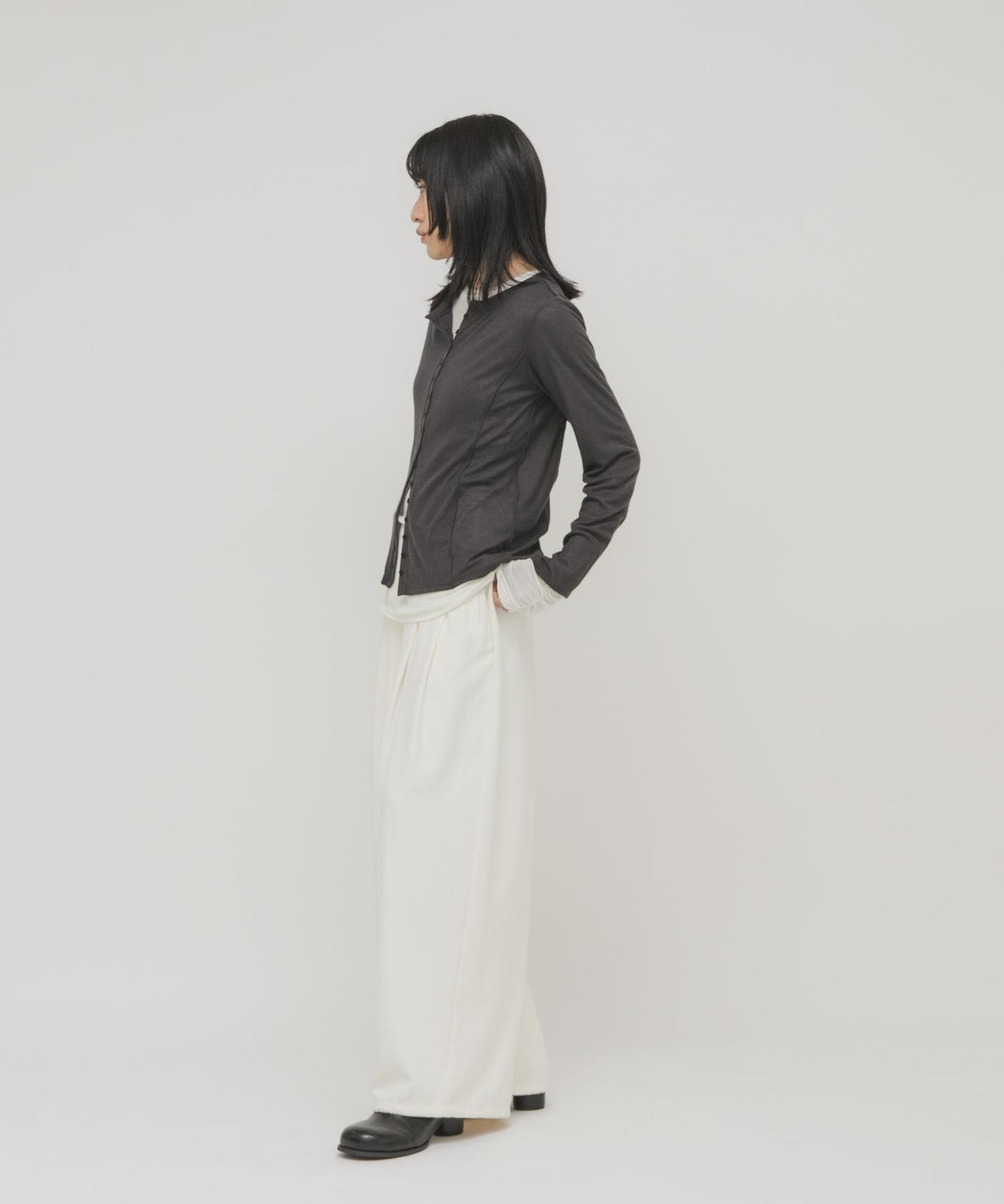 拼色疊穿設計長袖T恤