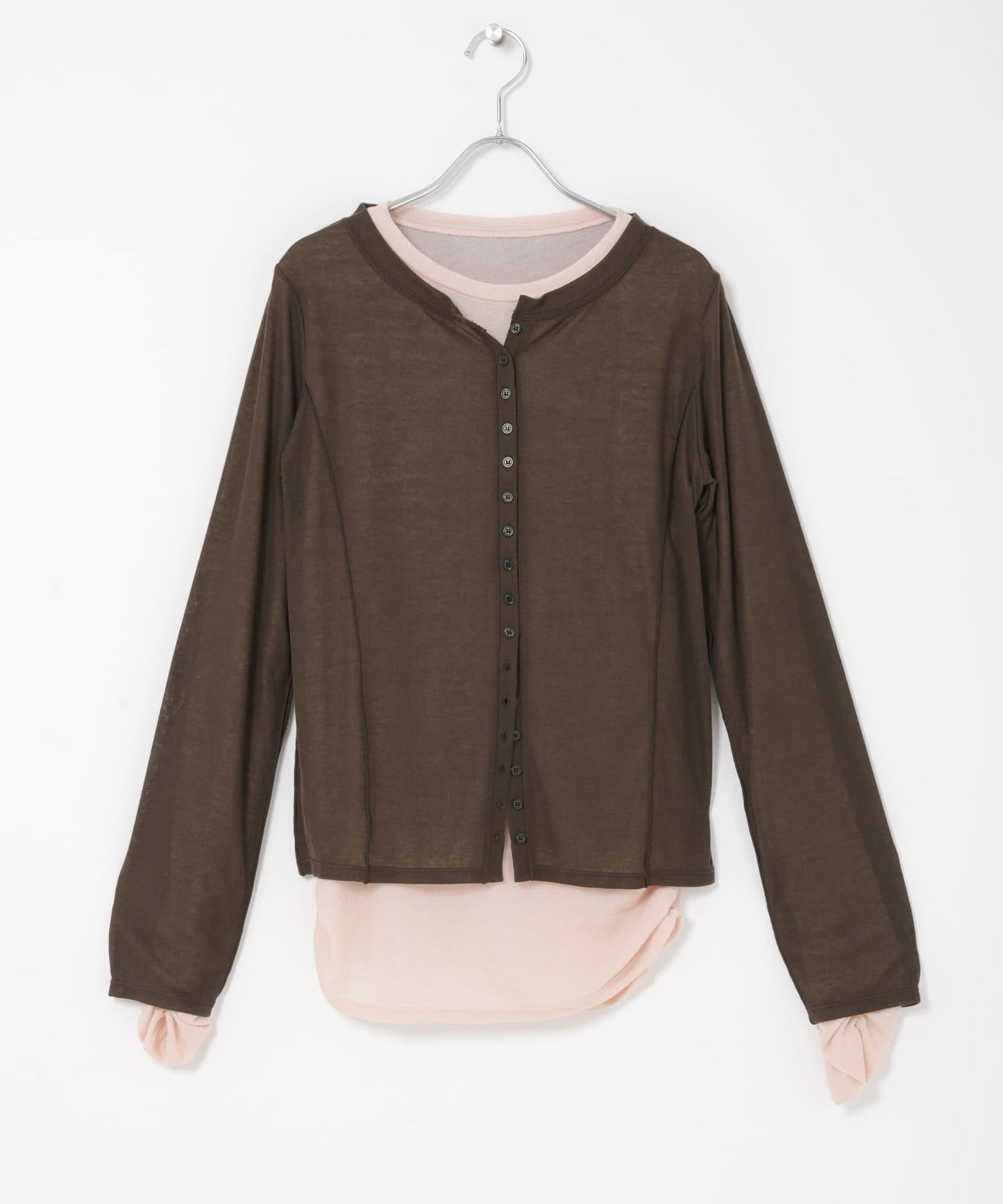 拼色疊穿設計長袖T恤