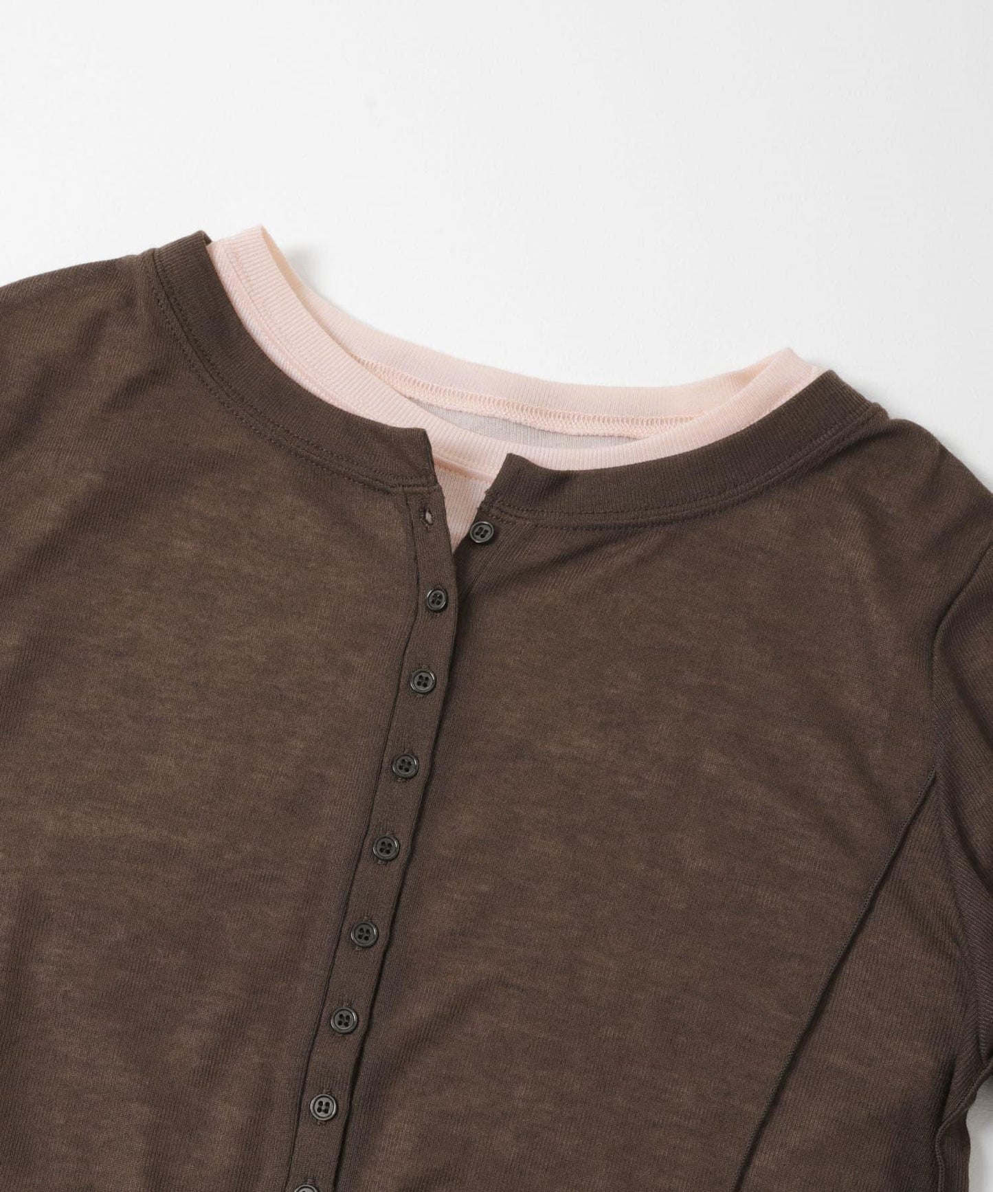 拼色疊穿設計長袖T恤