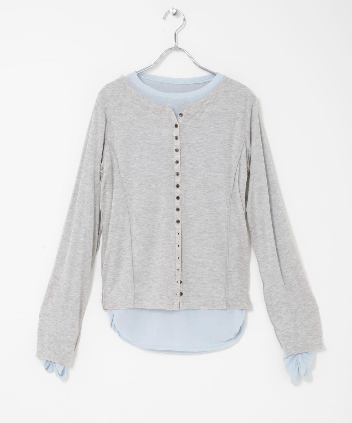 拼色疊穿設計長袖T恤