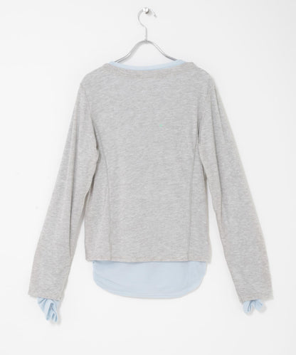 拼色疊穿設計長袖T恤