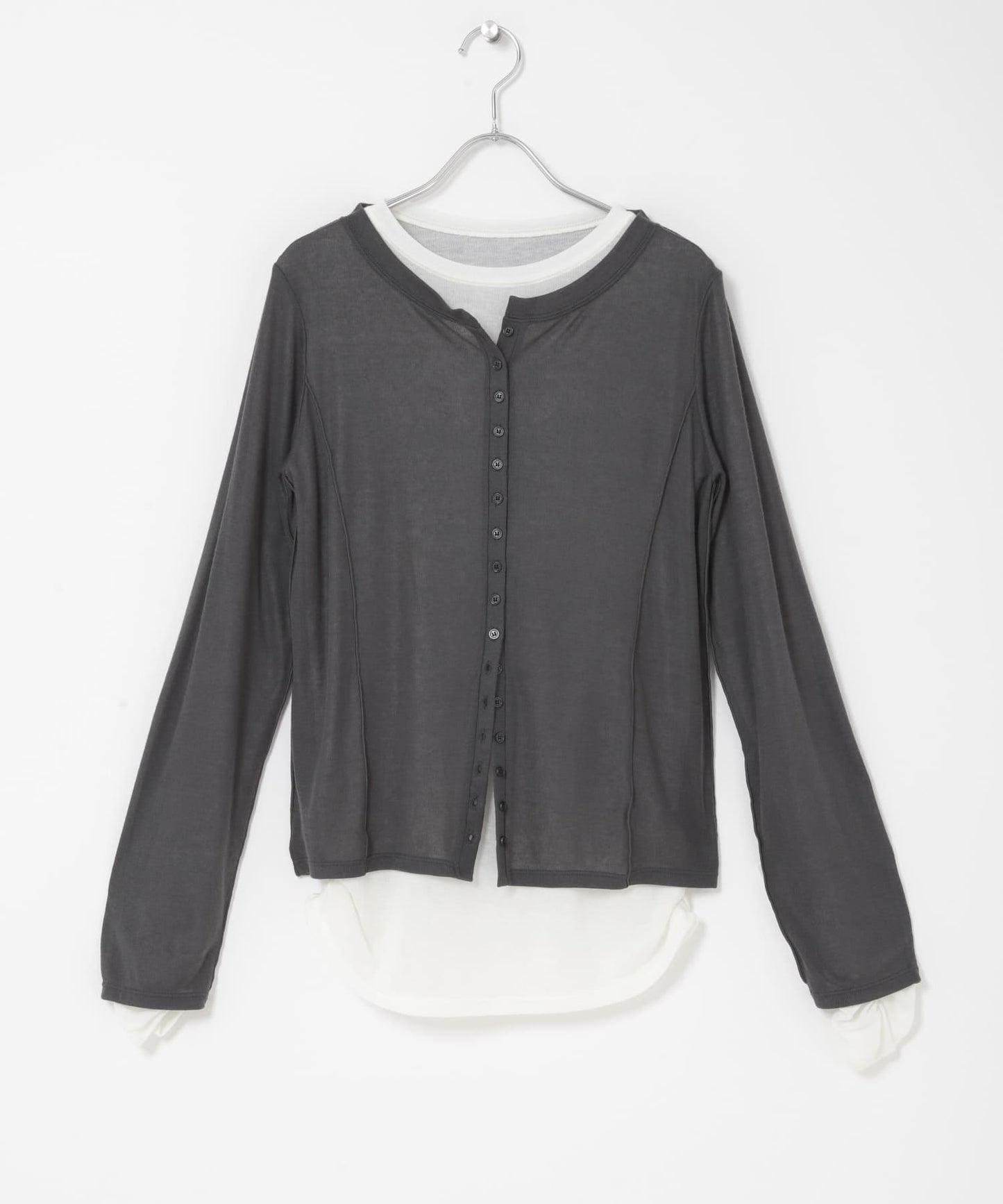 拼色疊穿設計長袖T恤