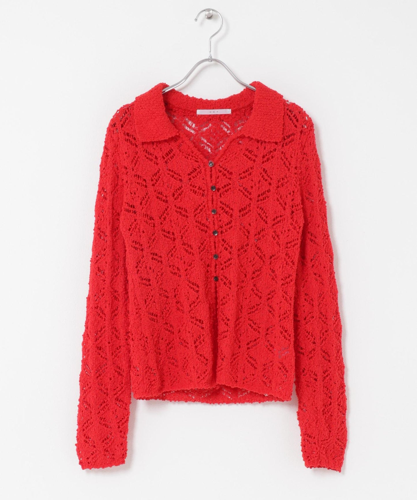 鉤針蕾絲針織襯衫