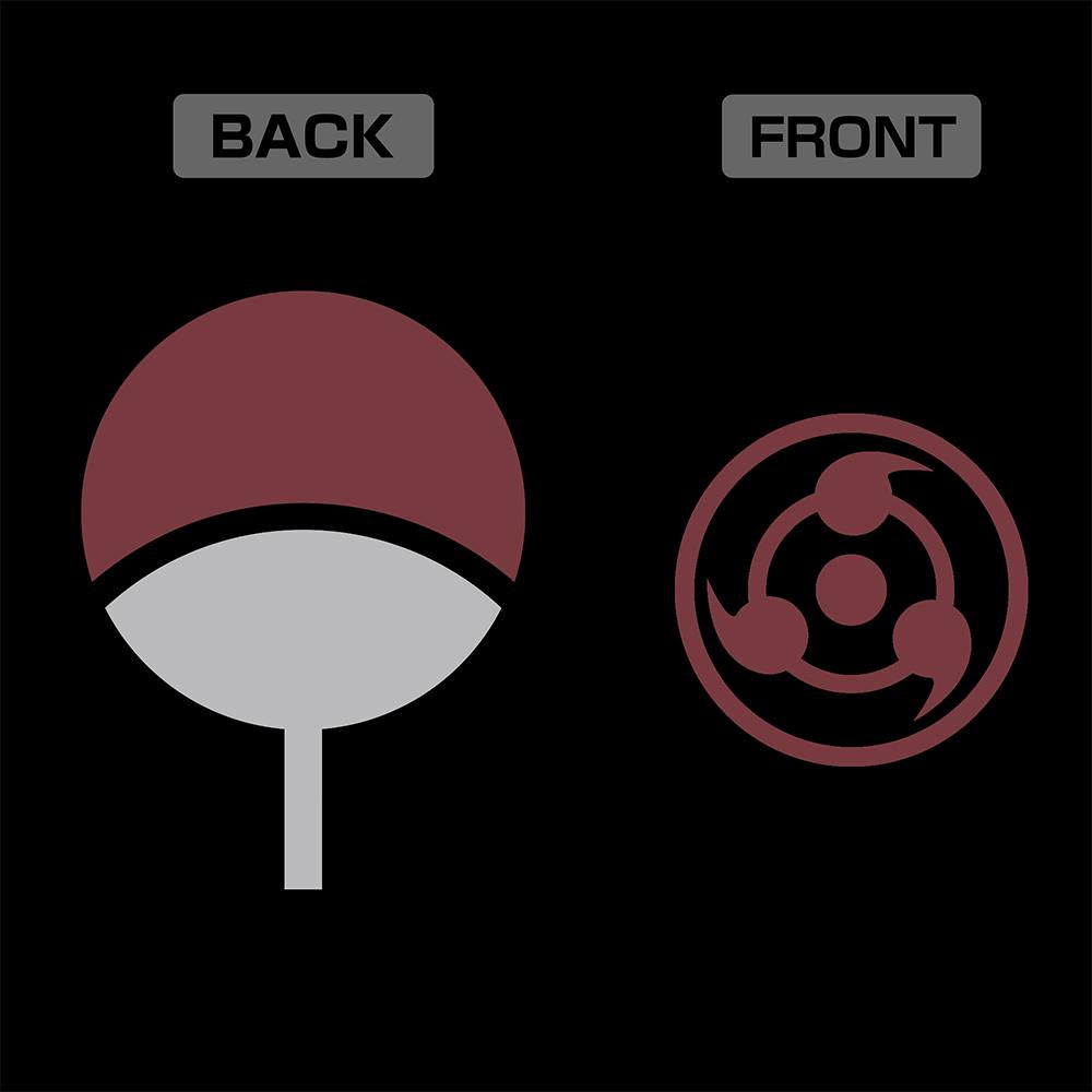 《火影忍者》疾風傳 L碼 宇智波一族拉鍊連帽衛衣/黑色