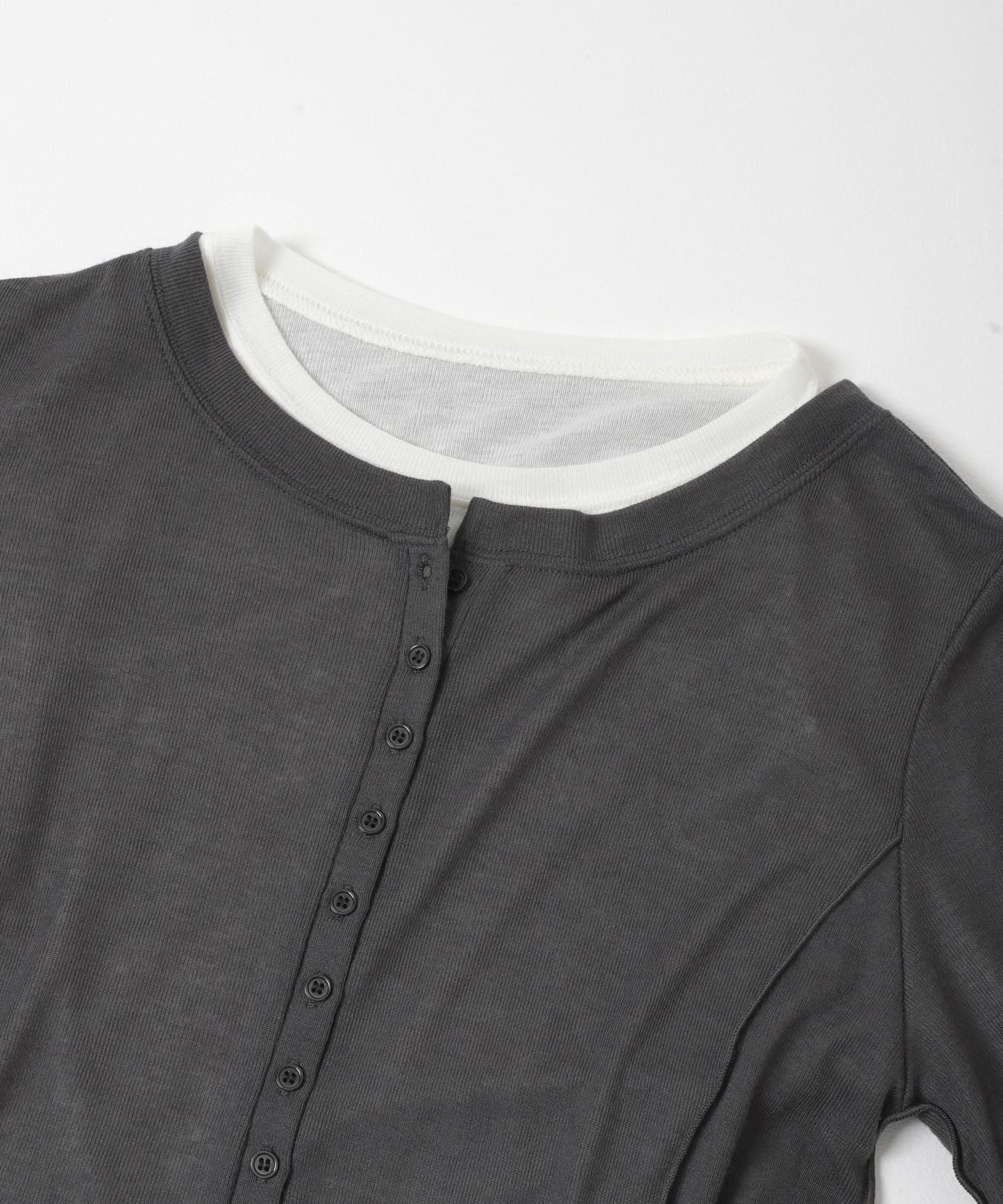 拼色疊穿設計長袖T恤