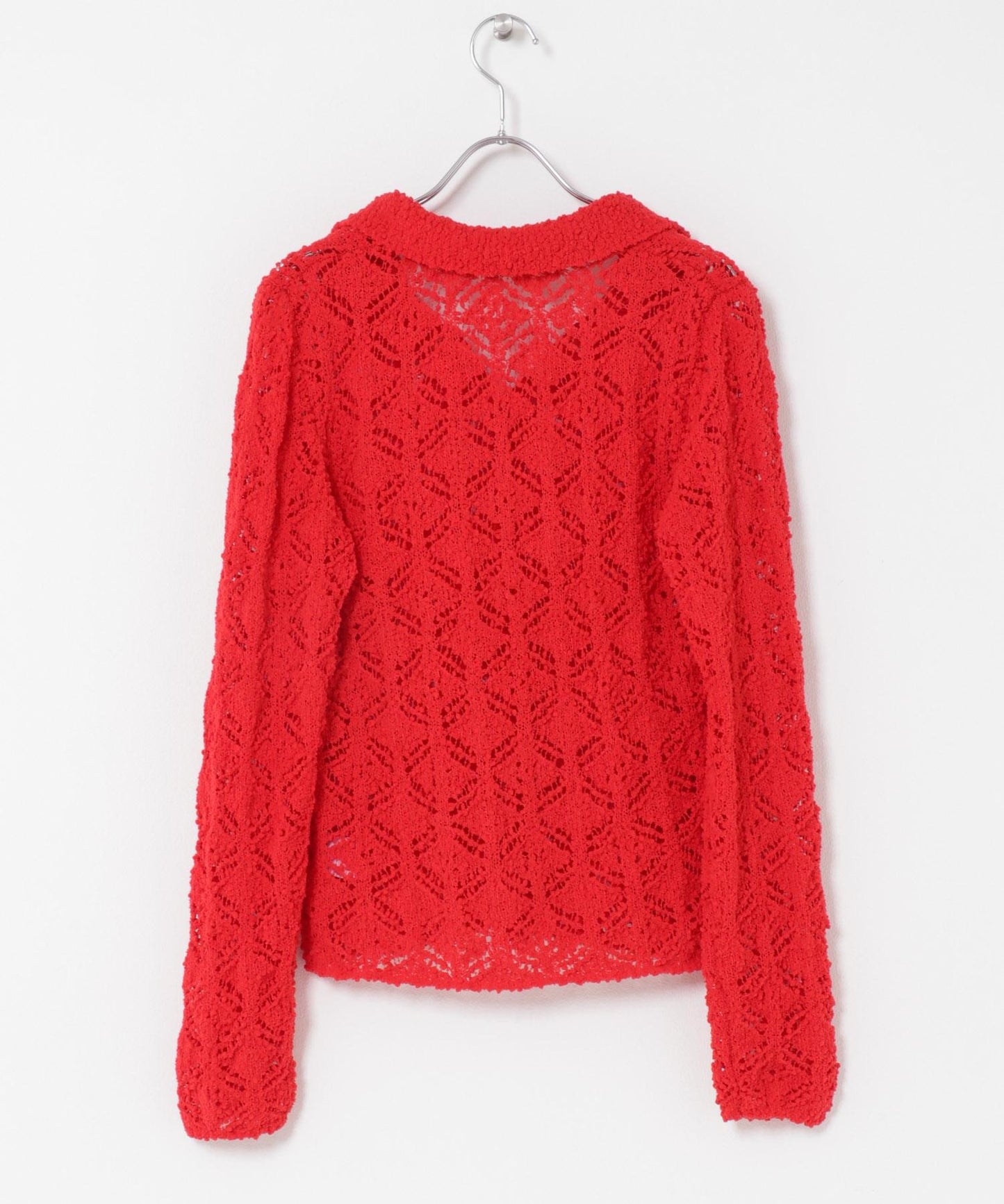 鉤針蕾絲針織襯衫