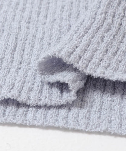 一部分色迷你圈圈紗疊穿針織襯衫